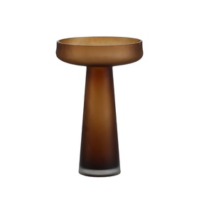 PUCHIKA Hohe Blumenvase aus Mattglas Dunkelbraun